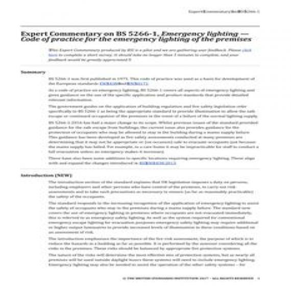 BS 5266-1:2016 EXCOMM (FIRE)