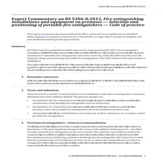 BS 5306-8:2012 EXCOMM (FIRE) BS 5306-8:2012 EXCOMM (FIRE)
