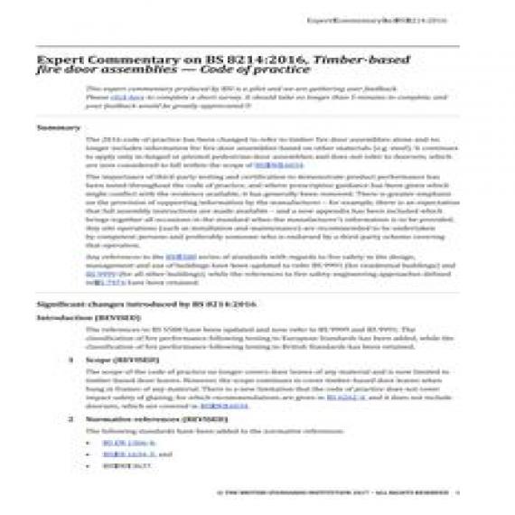 BS 8214:2016 EXCOMM (FIRE)