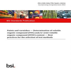 BS PD CEN ISO/TR 5601:2024
